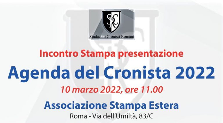 Presentazione dell’Agenda del cronista 2022