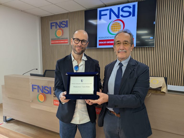 IL PREMIO SINDACATO CRONISTI ROMANI A CANCELLATO, MUOLO E GRASSO